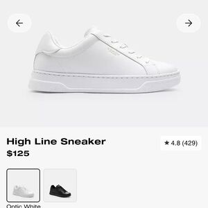 Coach High Line White Sneakers